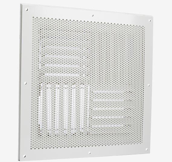 Perforated diffuser for use in hospital isolation rooms